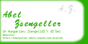 abel zsengeller business card